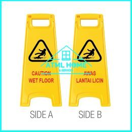 Yellow Floor Signage (Caution Wet Floor & Awas Lantai Licin)